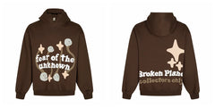 Broken Planet Fear of the Unknown Brown Oversized Hoodie