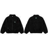 Broken Planet Sherpa Fleece Full Zip Stand Collar Jacket - Black