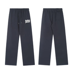 Broken Planet Logo Navy Blue Wide Leg Sweatpants