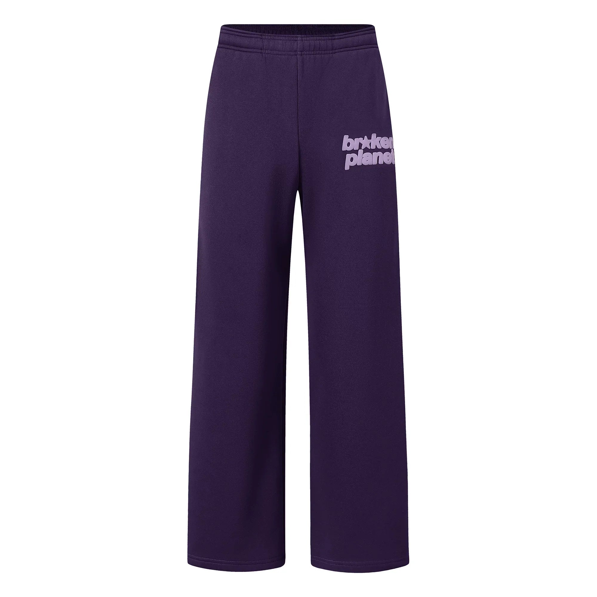 Broken Planet Logo Purple Wide Leg Sweatpants