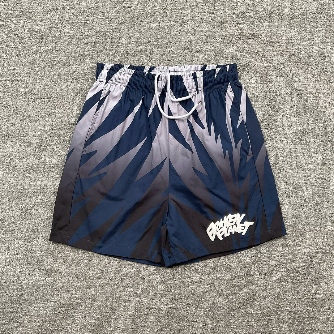 Broken Planet Gradient Abstract Print Quick‑Dry Shorts‑3 Colors